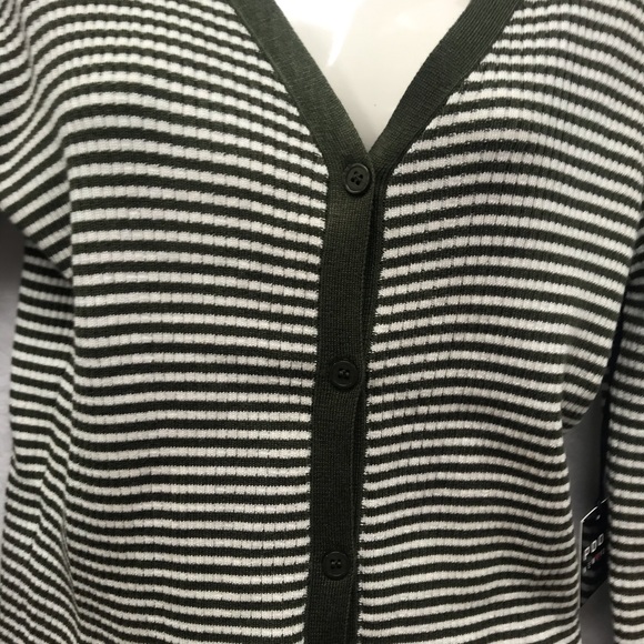 Cardigan Striped Button up Sweater - Picture 2 of 6